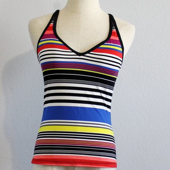 Striped Multi Colored Tankini Size XS - Picture 3 of 9